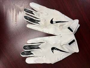 Nike Vapor Jet Football Gloves White Black Size M